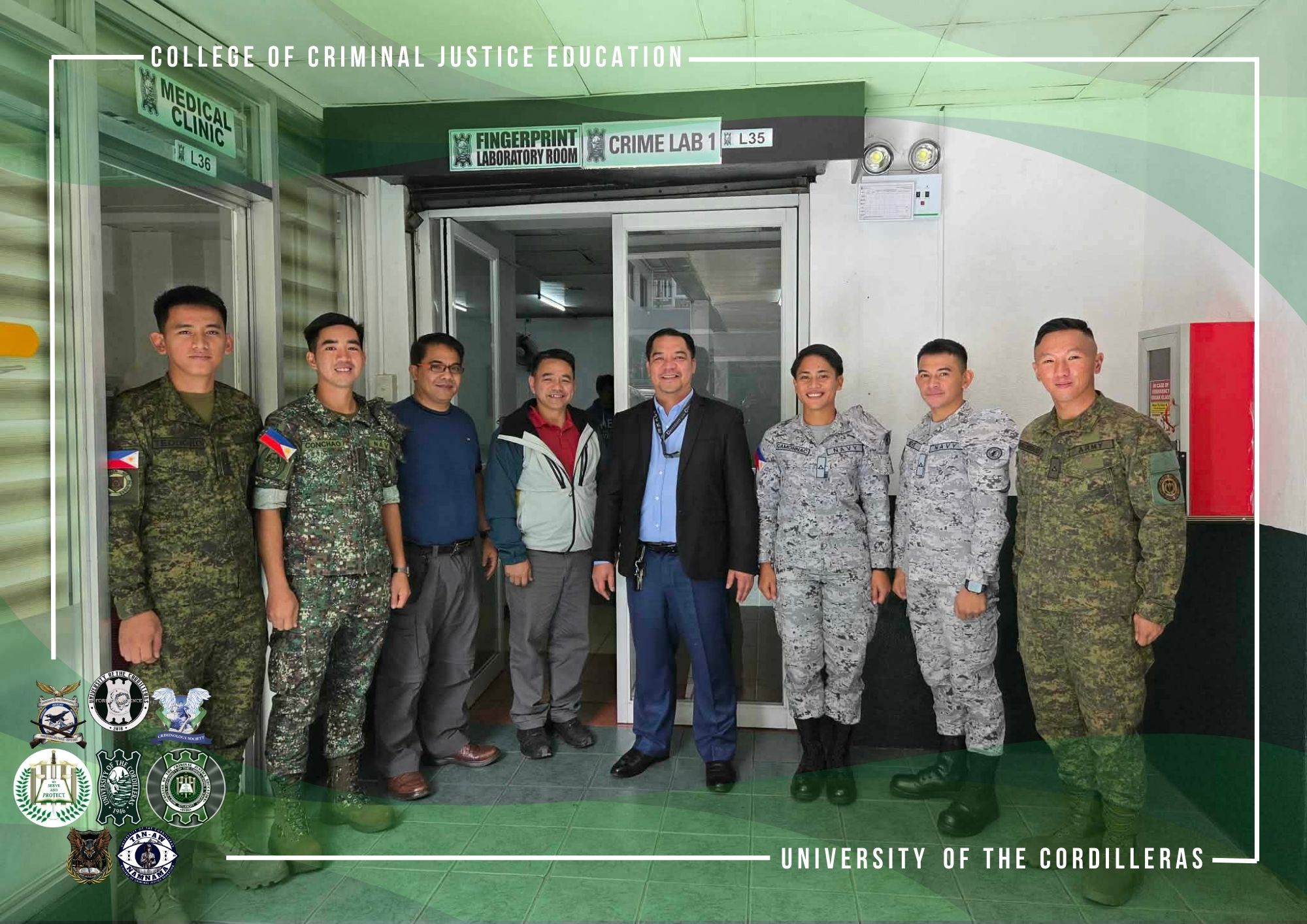 UC-CCJE Alumni Pay Courtesy Call After Completing Officer Candidate Course