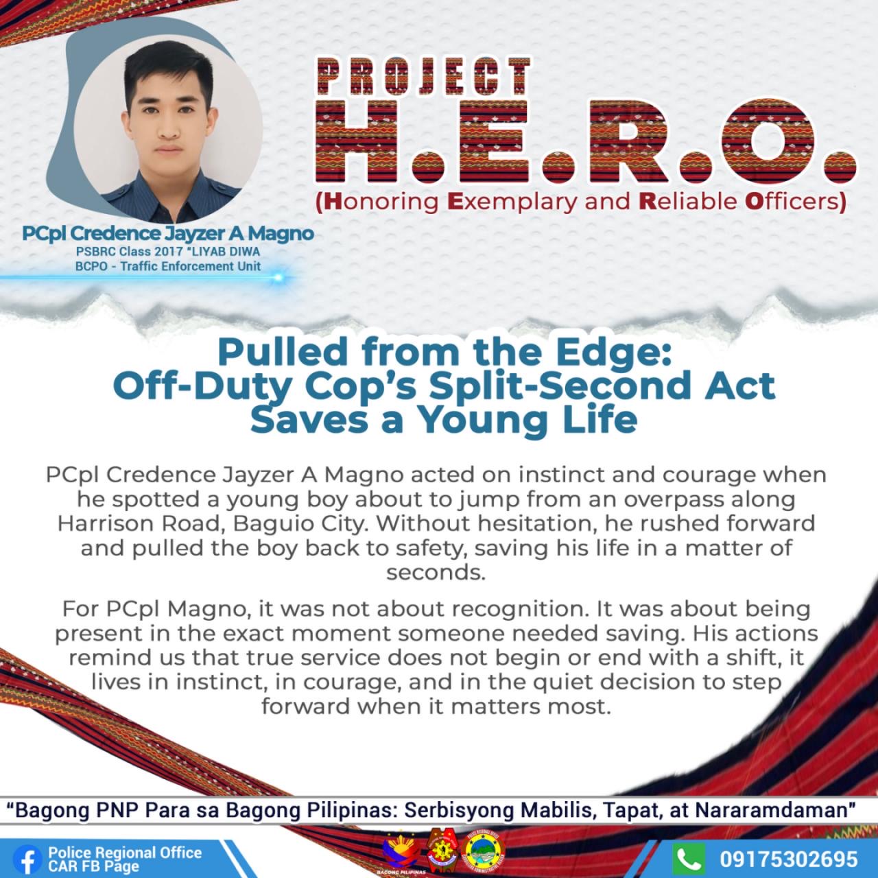 Vigilance of Valor: Criminology Alumnus, PCPL Magno, Saves Boy from Harm in Harrison Road
